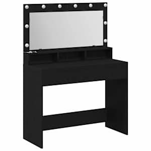 vidaXL Riietumislaud Must tamm 100 x 41 x 135 cm Tehispuit