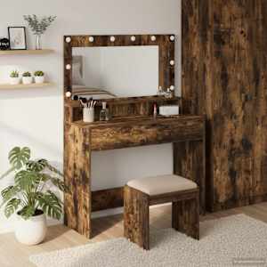 Toaletna mizica Dimljeni oreh 100 x 41 x 135 cm Konstruiran les