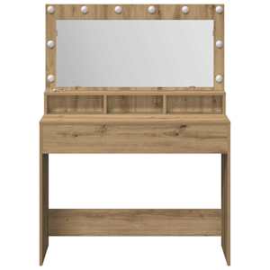 Kosmetický stůl s policí Artisanový dub 100 x 41 x 135 cm - obrázek 4