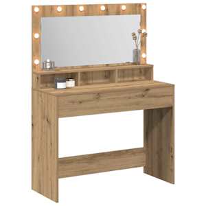 Kosmetický stůl s policí Artisanový dub 100 x 41 x 135 cm - obrázek 3