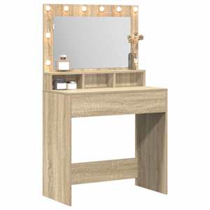 Kosmetický stůl Sonoma dub 75,5 x 41 x 135 cm kompozitní dřevo - obrázek 3