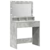 vidaXL Riietumislaud Betoonhall 78,5 x 41 x 135 cm Tehispuit