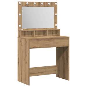 Kosmetický stůl s policí Artisanový dub 75,5 x 41 x 135 cm - obrázek 2