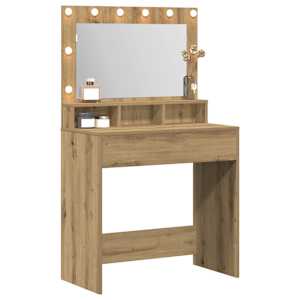 Kosmetický stůl s policí Artisanový dub 75,5 x 41 x 135 cm - obrázek 3