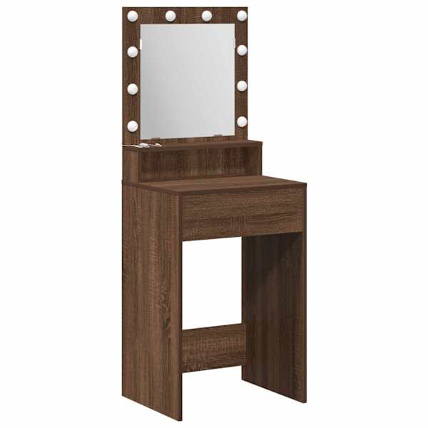 vidaXL Riietumislaud Pruun tamme 50 x 41 x 135 cm Tehispuit
