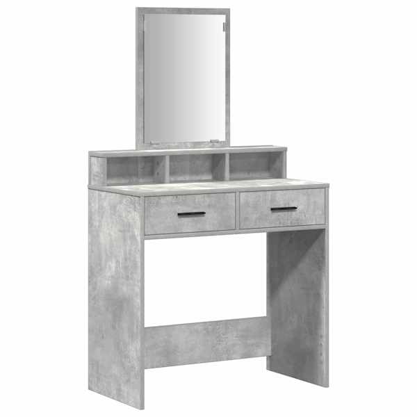vidaXL Riietumislaud Betoonhall 79 x 41 x 140 cm Tehispuit