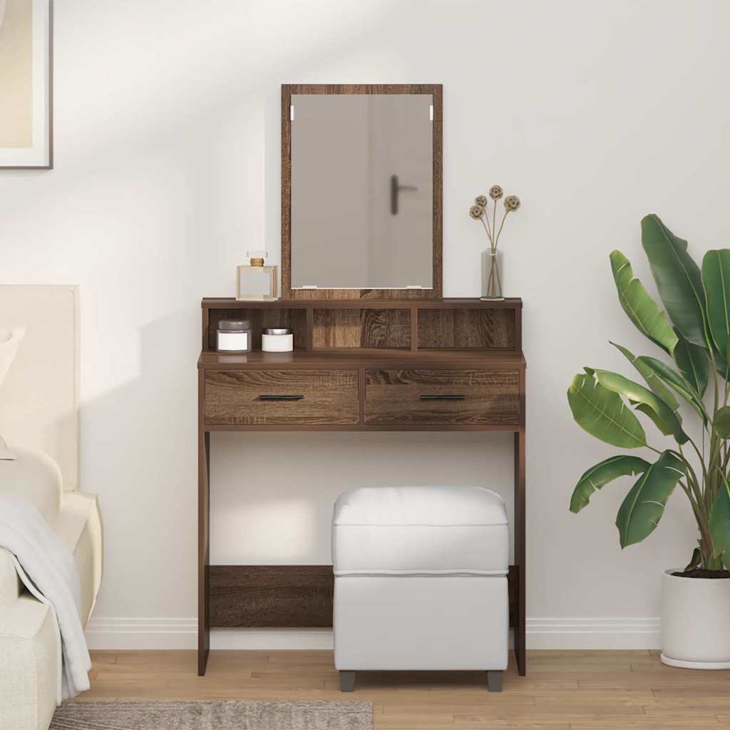 Meigilaud Sahtlitega Pruun Tamme 79x41x140 cm
