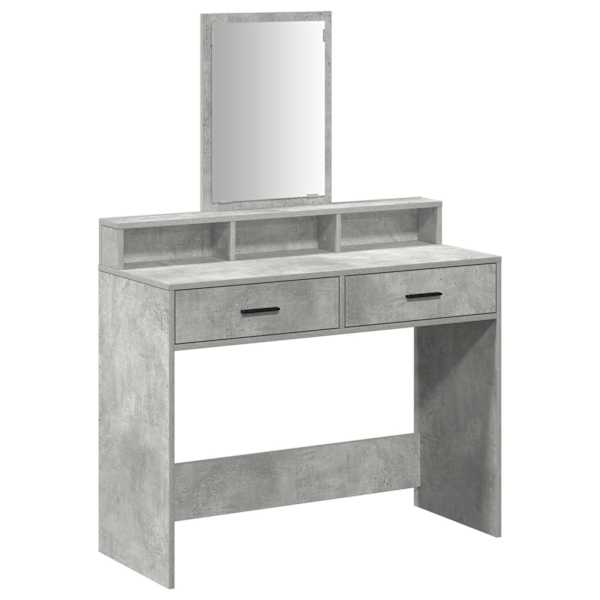 vidaXL Riietumislaud Betoonhall 100 x 41 x 140 cm Tehispuit