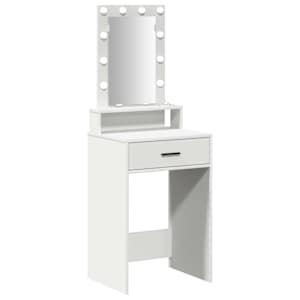 vidaXL Riietumislaud Valge 50 x 41 x 140 cm Tehispuit