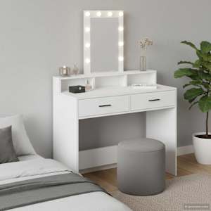 Toaletna mizica Bela 100 x 41 x 140 cm Konstruiran les