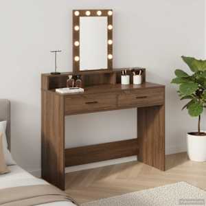 Toaletna mizica Rjava 100 x 41 x 140 cm Konstruiran les