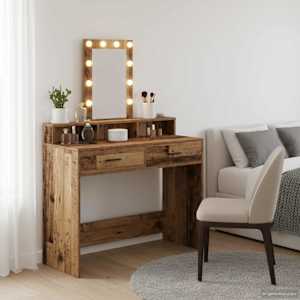 Toaletna mizica Rjava 100 x 41 x 140 cm Konstruiran les