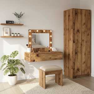 Toaletna mizica Rjava 83 x 40 x 70 cm Konstruiran les