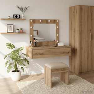 Toaletna mizica Rjava 83 x 40 x 70 cm Konstruiran les