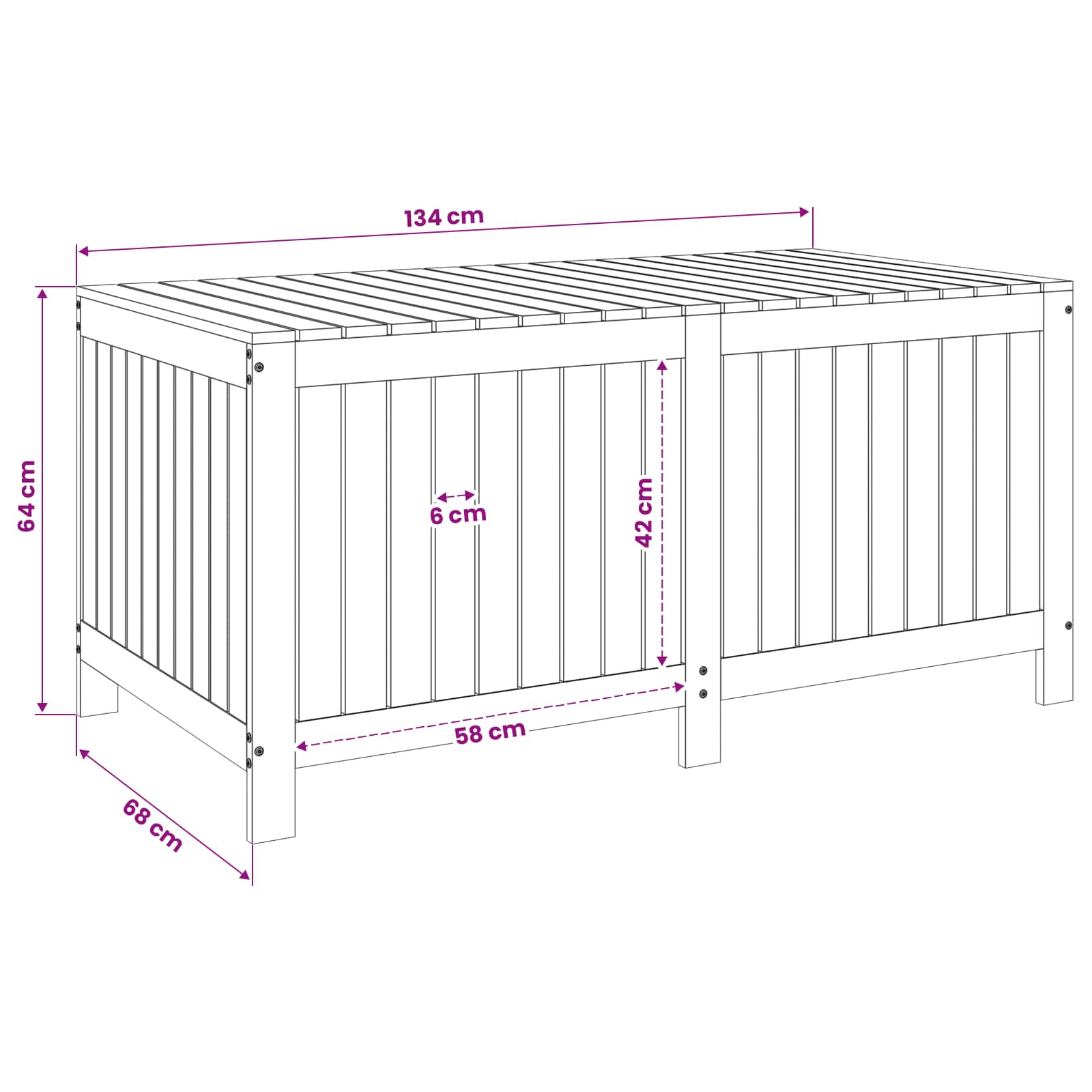 Garden Storage Box size guide