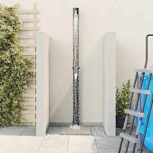 Venkovní solární sprcha Černá 217 cm PVC a hliník - obrázek 4