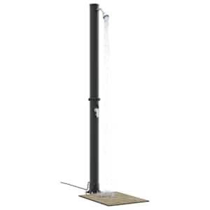 Venkovní solární sprcha Černá 217 cm PVC a hliník - obrázek 3