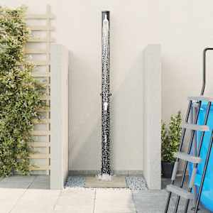 Venkovní solární sprcha Černá 217 cm PVC a hliník - obrázek 4