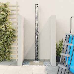 Venkovní solární sprcha Černá 217 cm PVC a hliník - obrázek 4