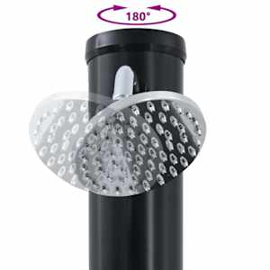 Venkovní solární sprcha Černá 217 cm PVC a hliník - obrázek 10