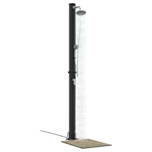 Venkovní solární sprcha Černá 217 cm PVC a hliník - obrázek 3