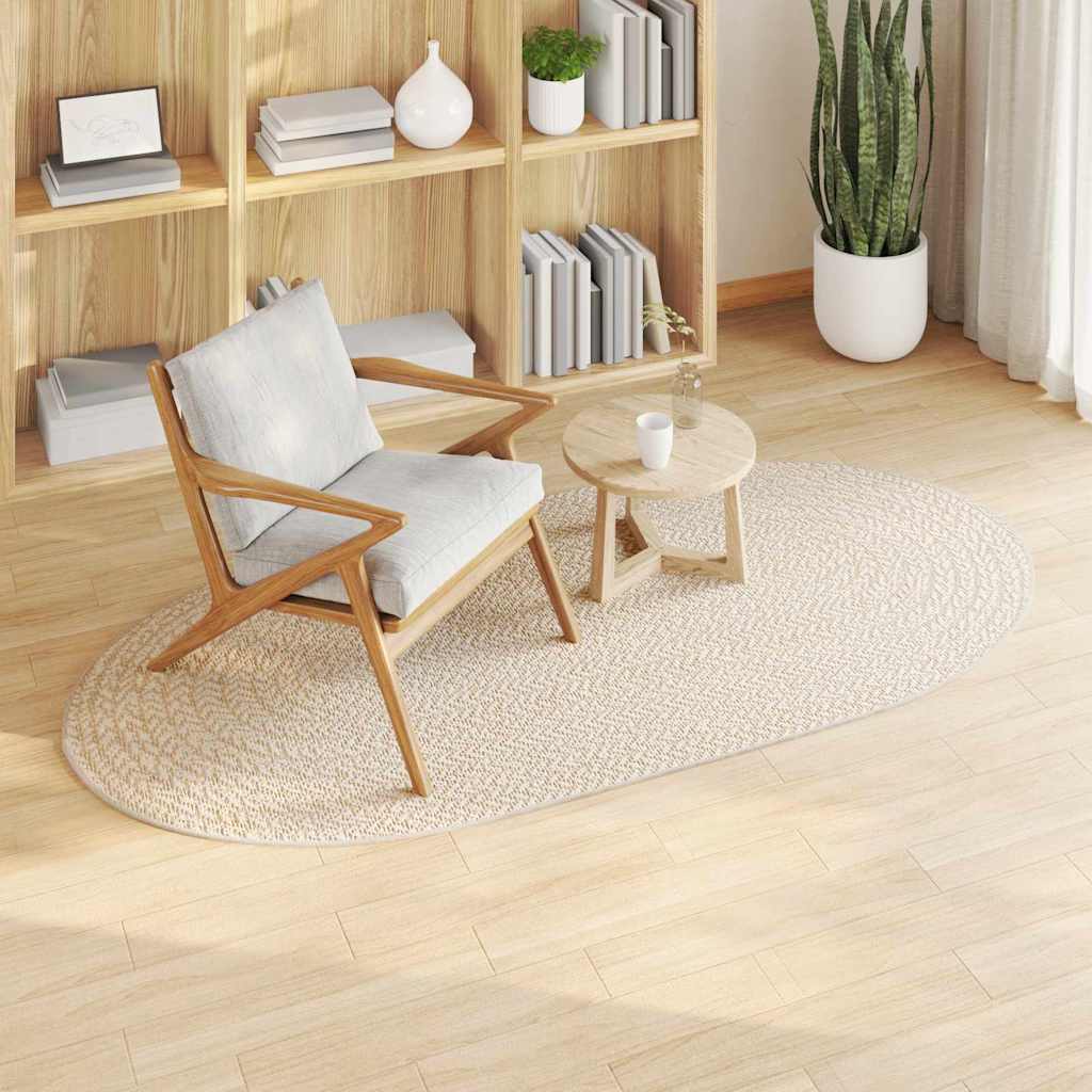 vidaXL Tapijt Crème 100 x 200 cm PP