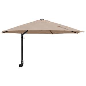 vidaXL Aedapara 248 x 248 x 148 cm Pol&uuml;ester ja teras Pruunikashall