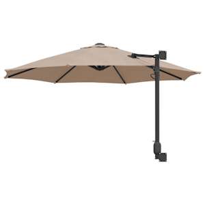 Zahradní slunečník Taupe 248 x 248 x 148 cm Polyester a ocel - obrázek 6