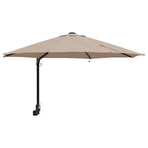 Zahradní slunečník Taupe 248 x 248 x 148 cm Polyester a ocel - obrázek 2
