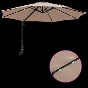 Zahradní slunečník Taupe 248 x 248 x 148 cm Polyester a ocel - obrázek 9