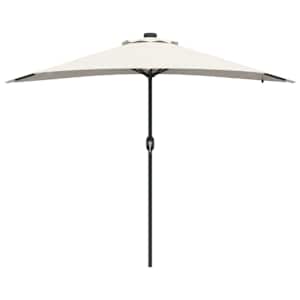 Zahradní slunečník Písková 294 x 150 x 223 cm Polyester a ocel - obrázek 5