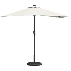 Zahradní slunečník Písková 294 x 150 x 223 cm Polyester a ocel - obrázek 3