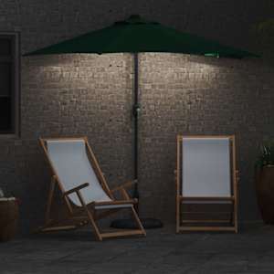 Zahradní slunečník Zelená 294 x 150 x 223 cm Polyester a ocel - obrázek 4