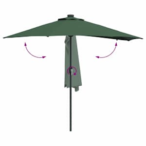 Zahradní slunečník Zelená 294 x 150 x 223 cm Polyester a ocel - obrázek 9