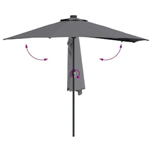 Zahradní slunečník Antracit 294 x 150 x 223 cm Polyester a ocel - obrázek 9