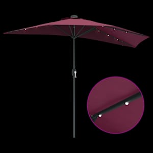Zahradní slunečník Bordeaux červená 294 x 150 x 223 cm - obrázek 10