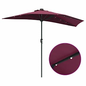 Zahradní slunečník Bordeaux červená 294 x 150 x 223 cm - obrázek 11