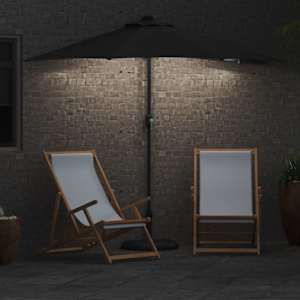 Zahradní slunečník Černá 294 x 150 x 223 cm Polyester a ocel - obrázek 4