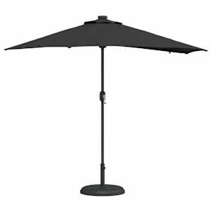Zahradní slunečník Černá 294 x 150 x 223 cm Polyester a ocel - obrázek 3