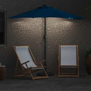 Zahradní slunečník 294 x 150 x 223 cm Polyester a ocel Azurblau - obrázek 4