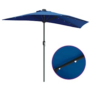 Zahradní slunečník 294 x 150 x 223 cm Polyester a ocel Azurblau - obrázek 11
