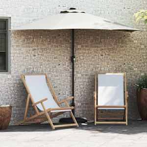 Vrtni dežnik Peščena 294 x 150 x 224 cm Poliester in jeklo