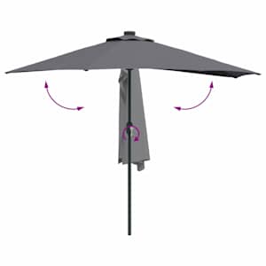 Zahradní slunečník Antracit 294 x 150 x 224 cm Polyester a ocel - obrázek 9