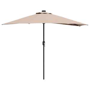 Zahradní slunečník Taupe 294 x 150 x 224 cm Polyester a ocel - obrázek 2