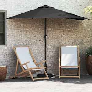 Zahradní slunečník Černá 294 x 150 x 224 cm Polyester a ocel - obrázek 1