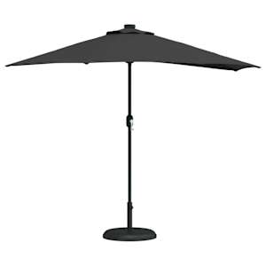 Zahradní slunečník Černá 294 x 150 x 224 cm Polyester a ocel - obrázek 3