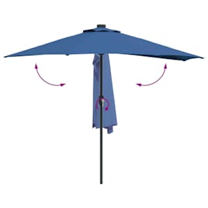 Zahradní slunečník Azurblau 294 x 150 x 224 cm Polyester a ocel - obrázek 9