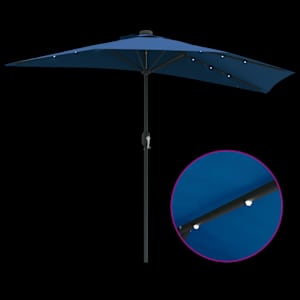 Zahradní slunečník Azurblau 294 x 150 x 224 cm Polyester a ocel - obrázek 10
