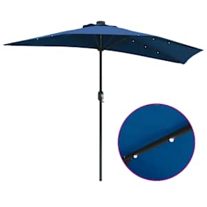Zahradní slunečník Azurblau 294 x 150 x 224 cm Polyester a ocel - obrázek 11