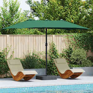 Zahradní slunečník Zelená 385 x 209 x 244 cm Polyester a ocel - obrázek 1